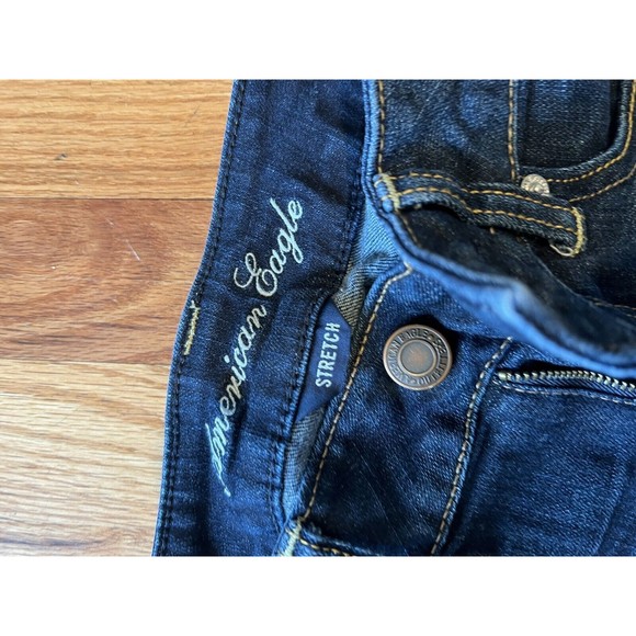 American Eagle Outfitters Stretch Womens Cuffed Jean Shorts Blue Size 2 - Picture 3 of 4